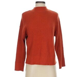 RD Style Burnt Orange Ribbed Turtleneck Sweater